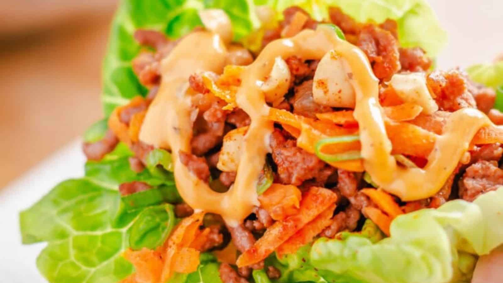 Ground Beef Lettuce Wraps