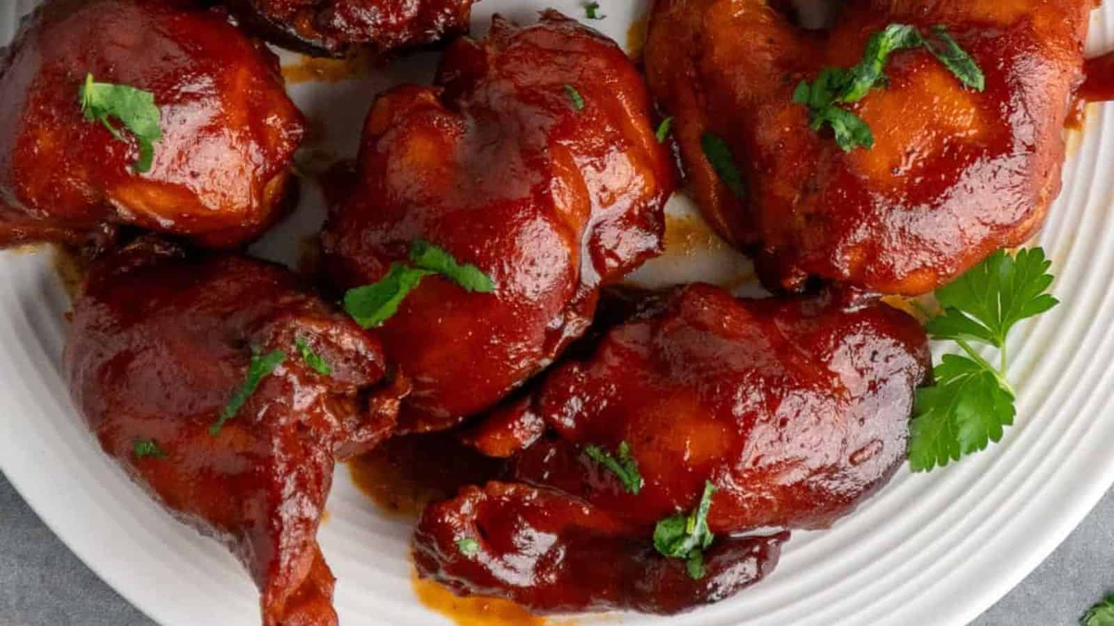 Slow Cooker BBQ Chicken Thighs