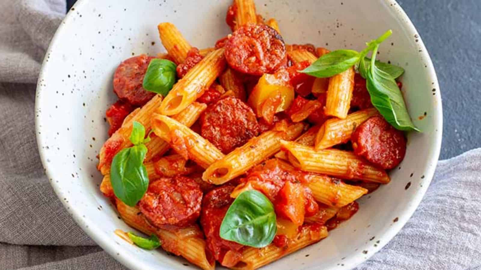 EASY TOMATO CHORIZO PASTA