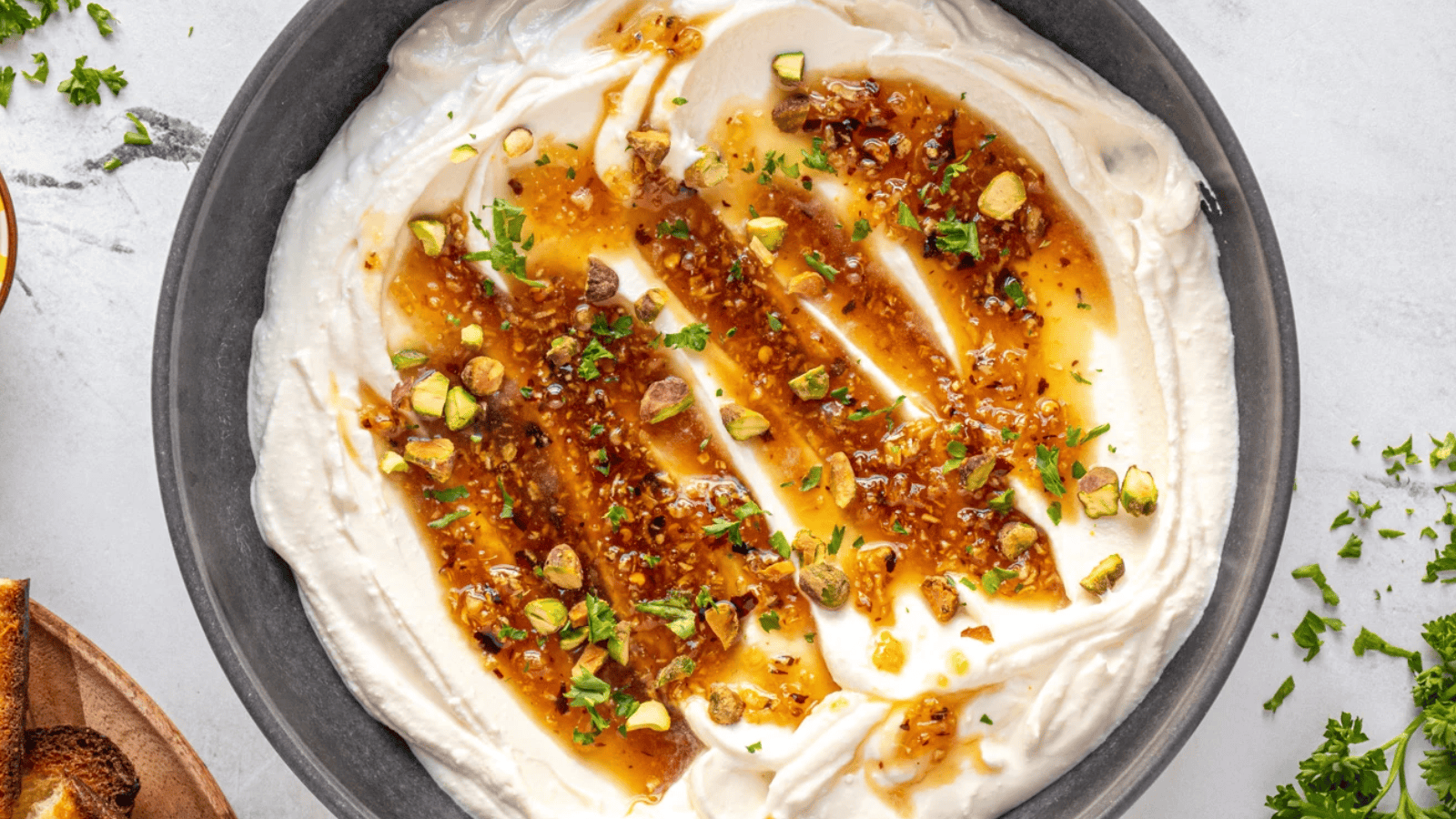 Whipped Feta Dip with Garlicky Honey