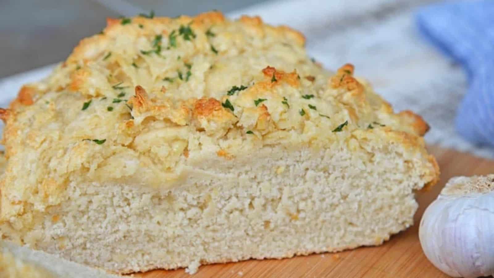 No Yeast Roast Garlic Bread