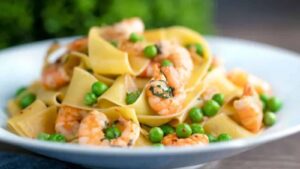 Prawn and Pea Pasta Under 20 Minutes
