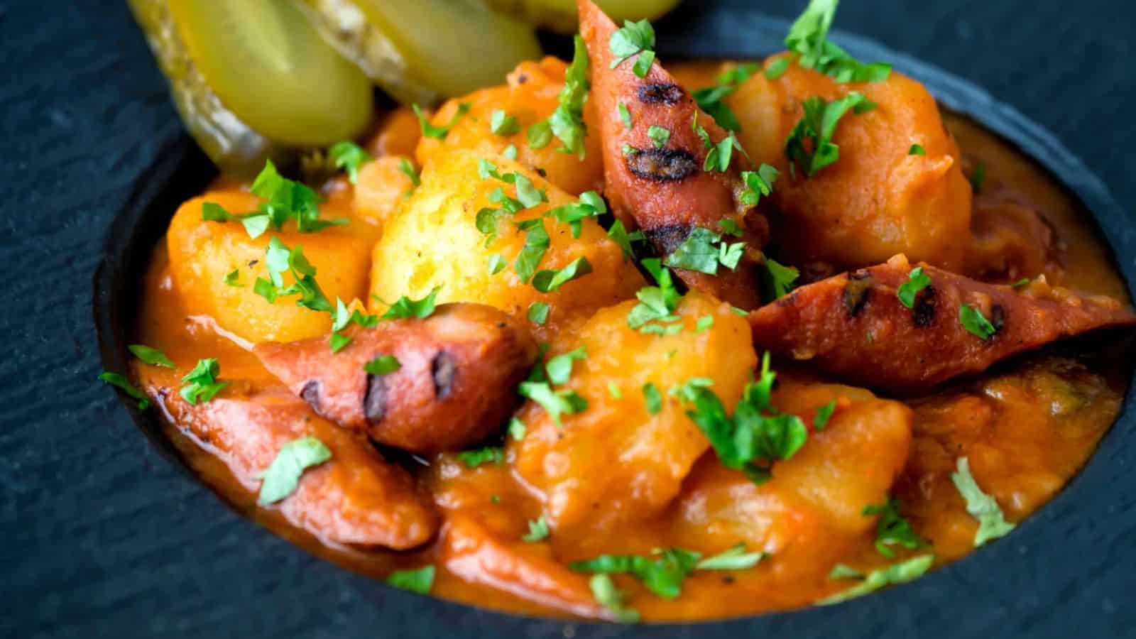 Paprikas Krumpli Hungarian Potato and Sausage Stew