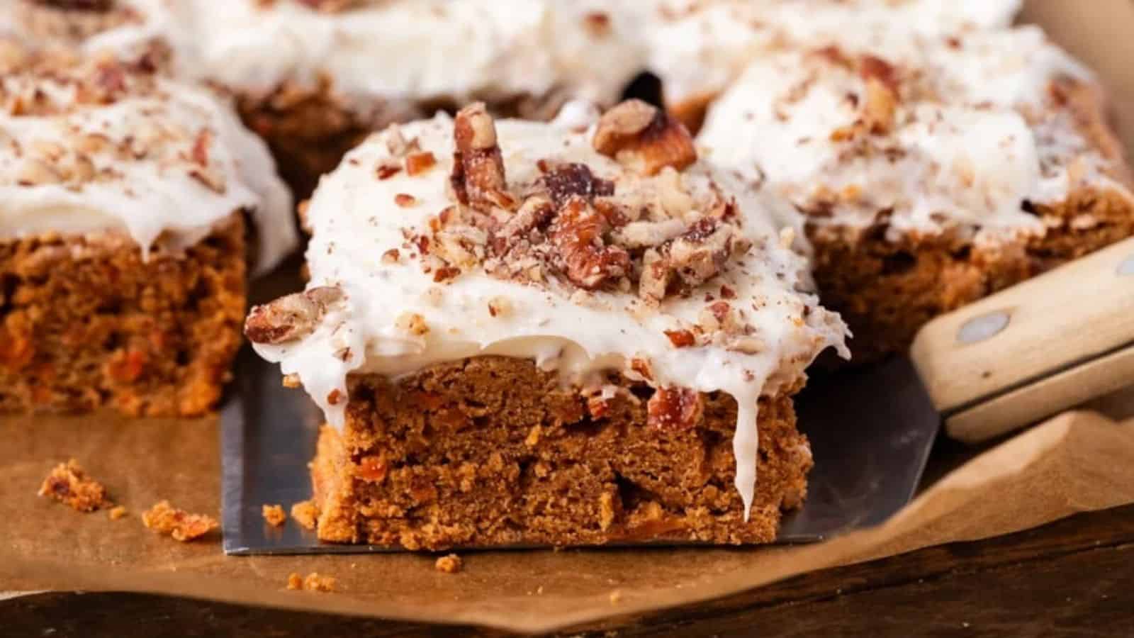Carrot Cake Bars with Cake Mix