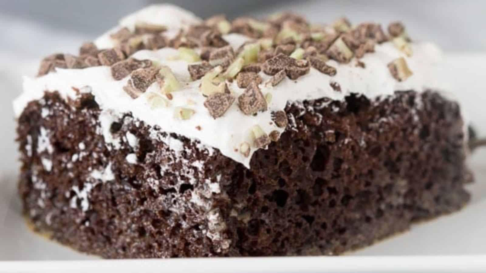 Irish Cream Chocolate Poke Cake