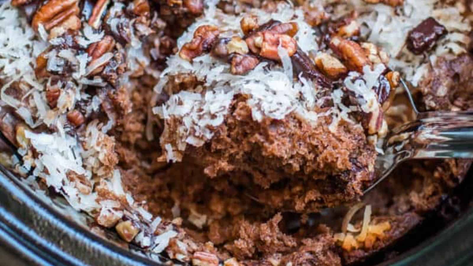 German Chocolate Spoon Cake