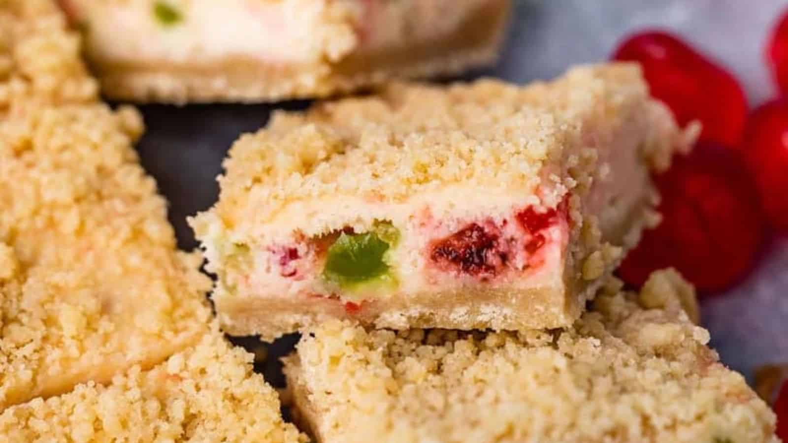 Merry Cherry Cheesecake Bars