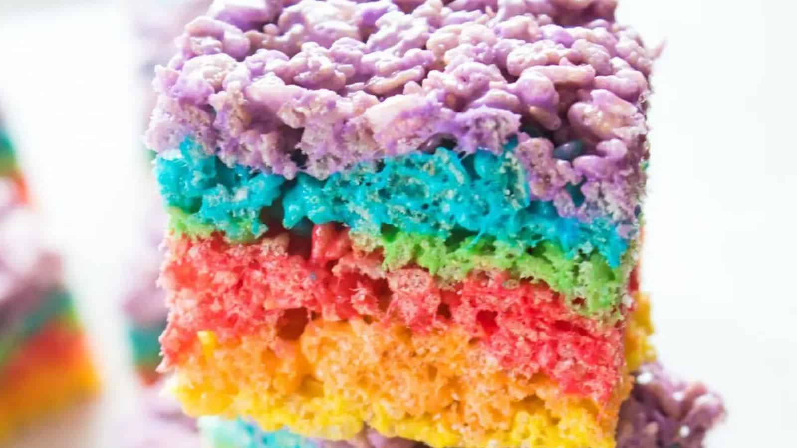 Rainbow Rice Krispies Treats