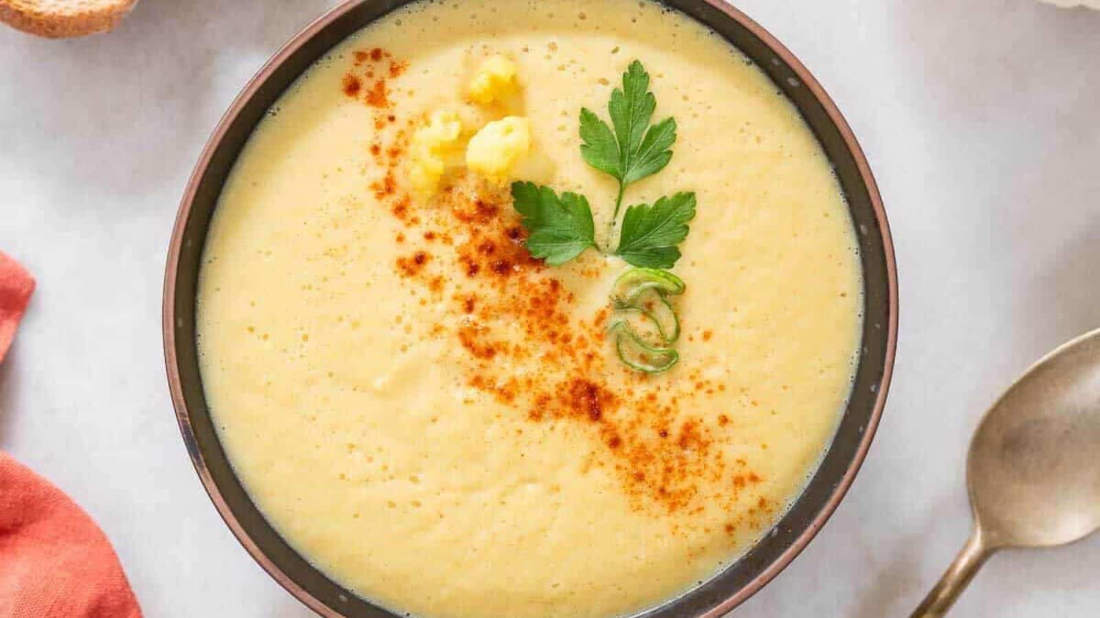 Creamy Spicy Cauliflower Soup