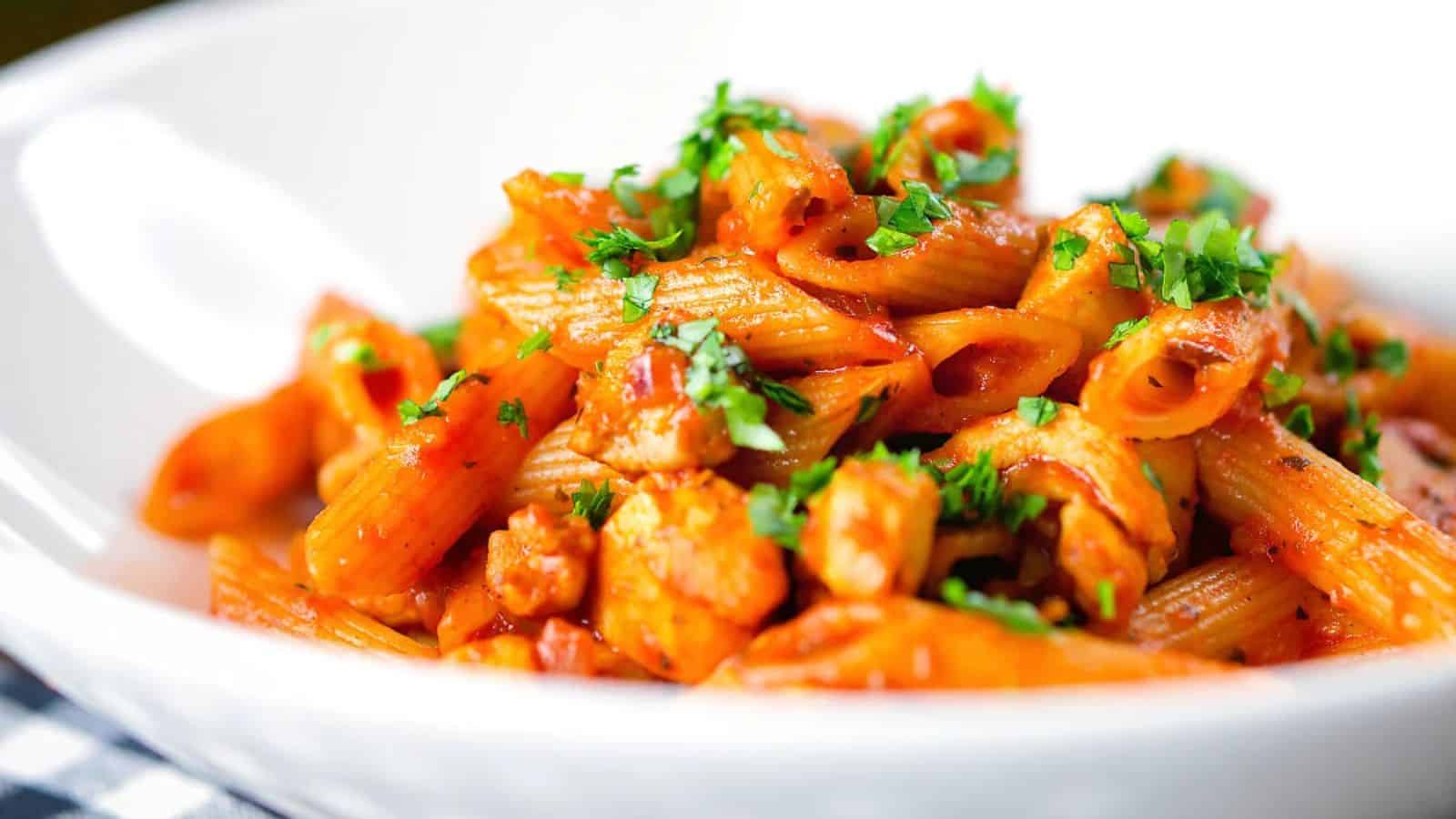 Indian(ish) Curry Chicken Penne Pasta