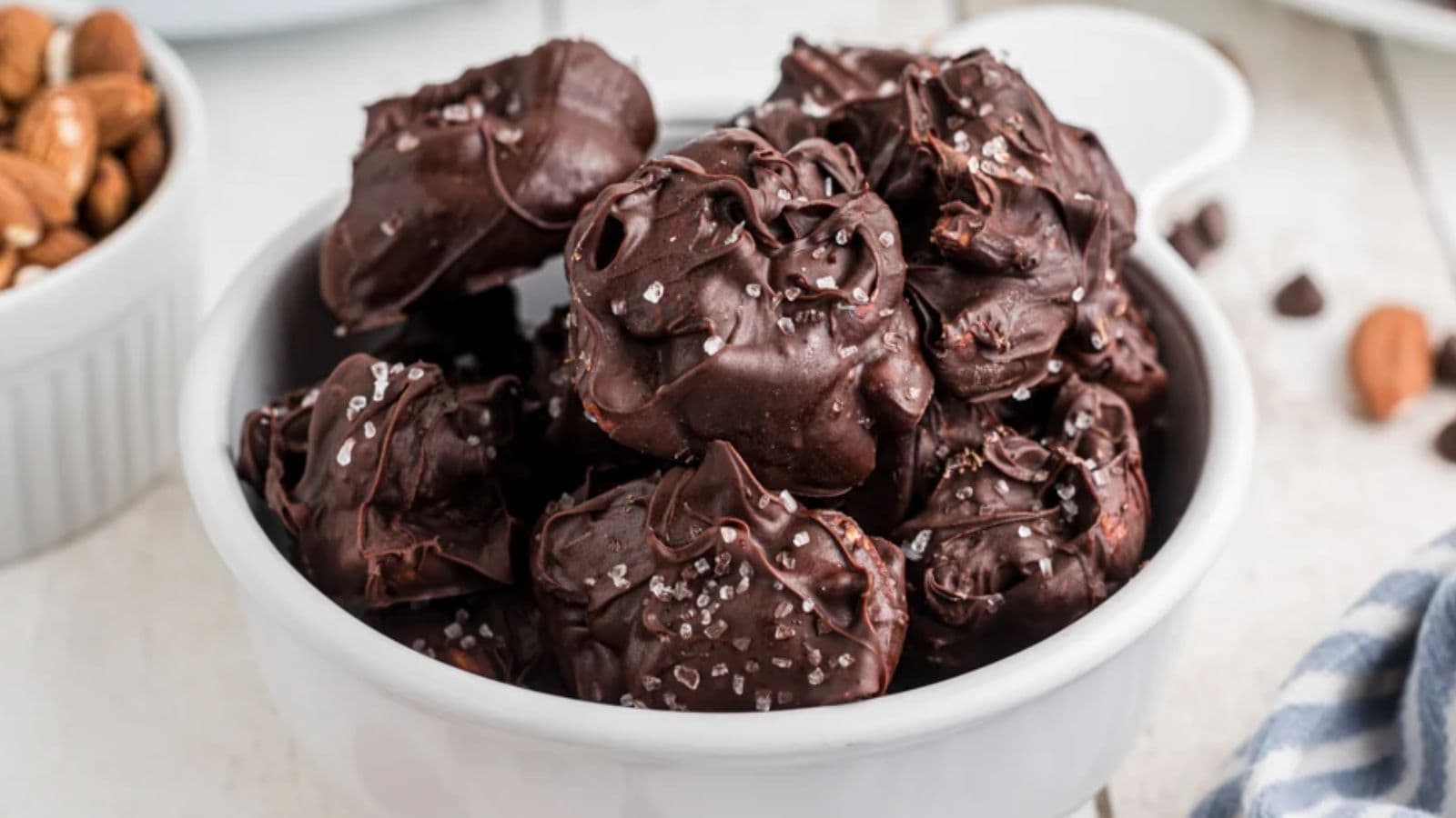 Slow Cooker Sea Salt Chocolate Almond Clusters