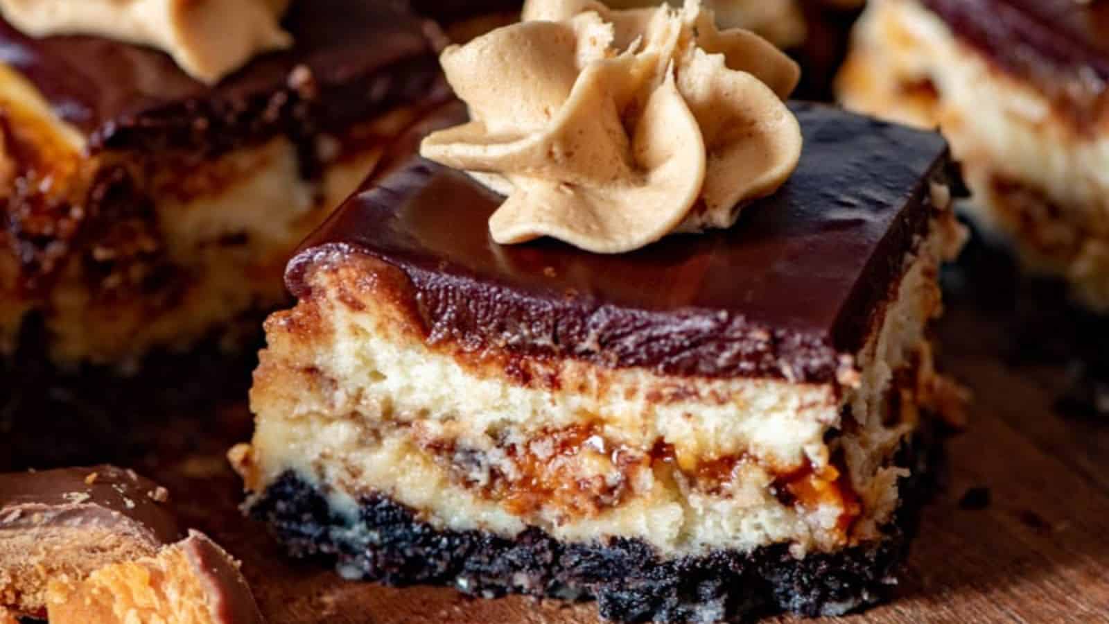 Reese’s Butterfinger Cheesecake Bars