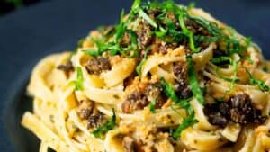Tuna Pesto Pasta with Fried Capers