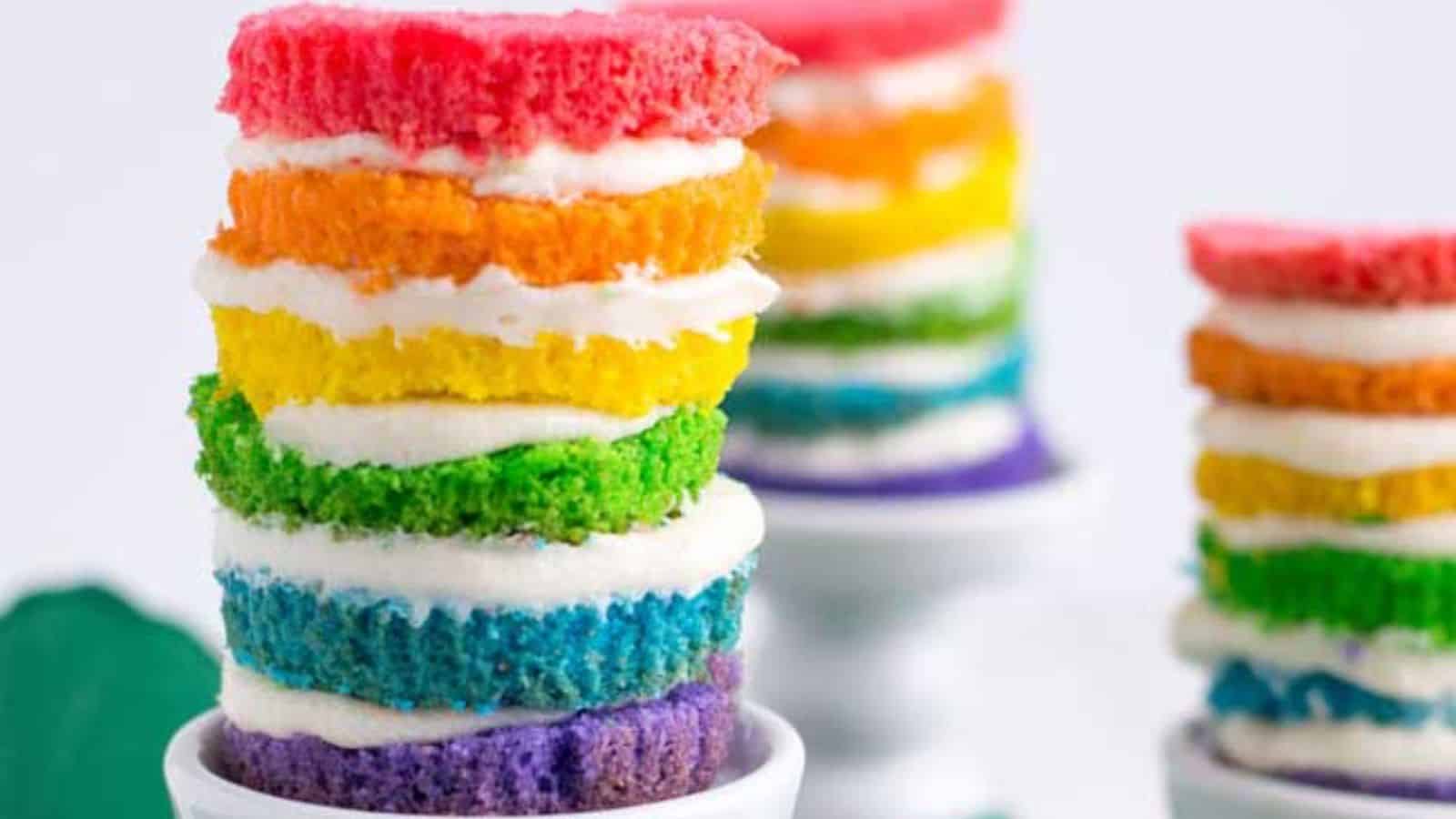 MINI RAINBOW CAKES