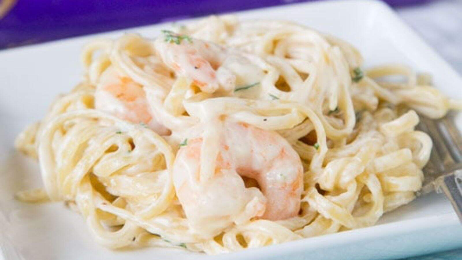 One Pan Fettuccine Alfredo with Shrimp