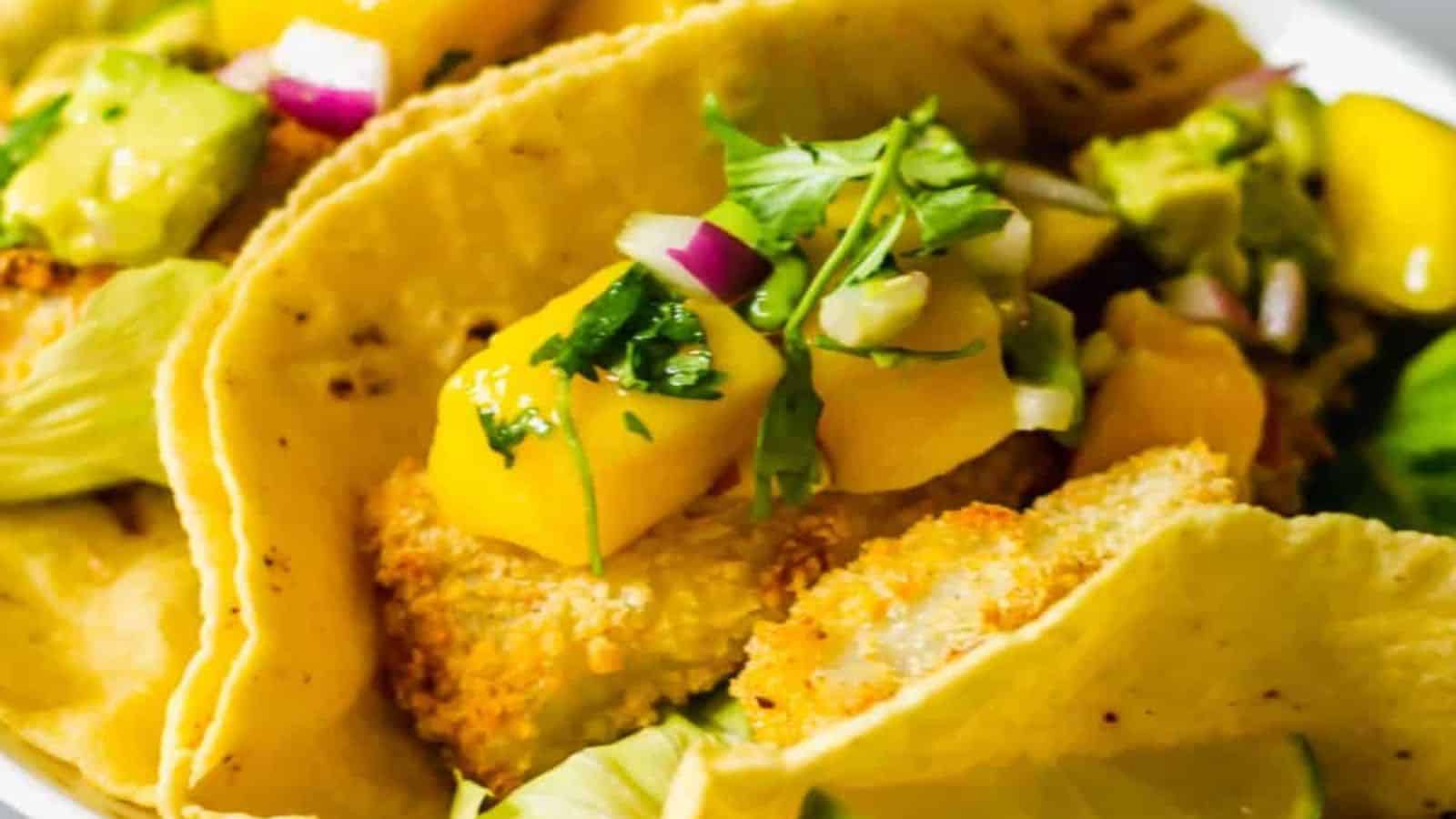 Crispy Fish Tacos with Fresh Mango Salsa