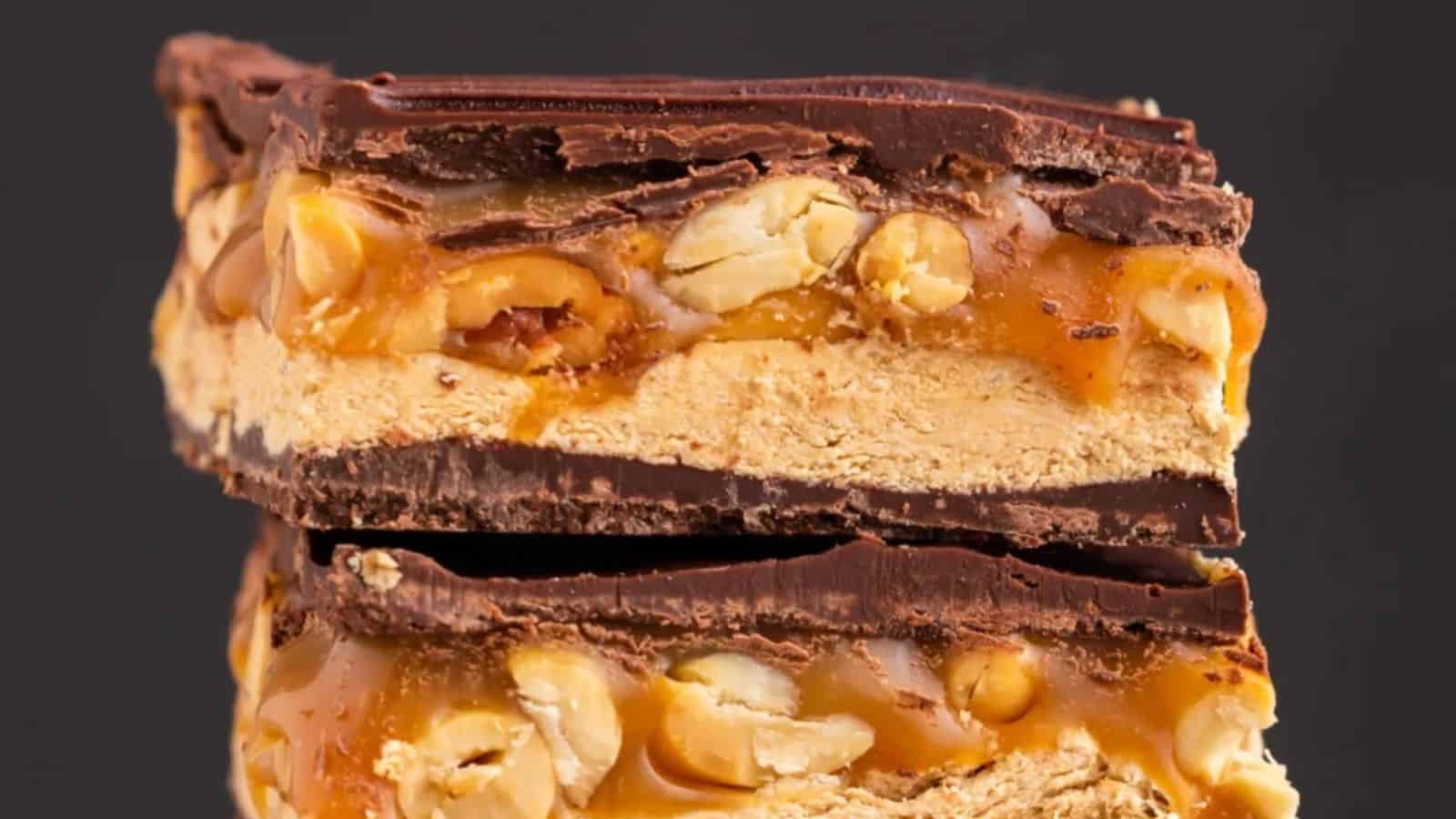 Homemade Snickers Bars