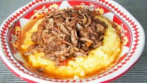 SLOW COOKER SHORT RIB RAGU WITH POLENTA