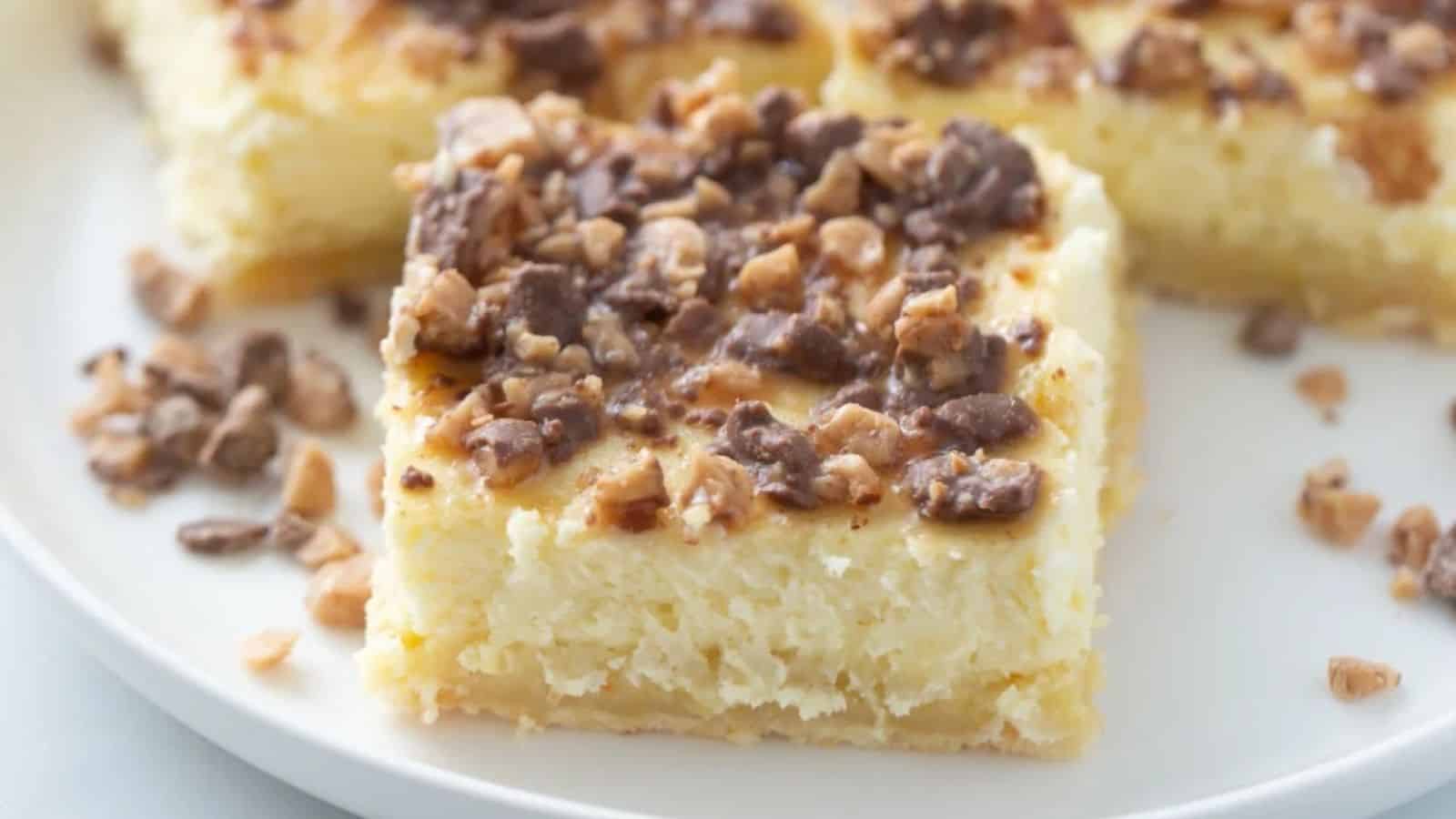 Toffee Crunch Cheesecake Barsย