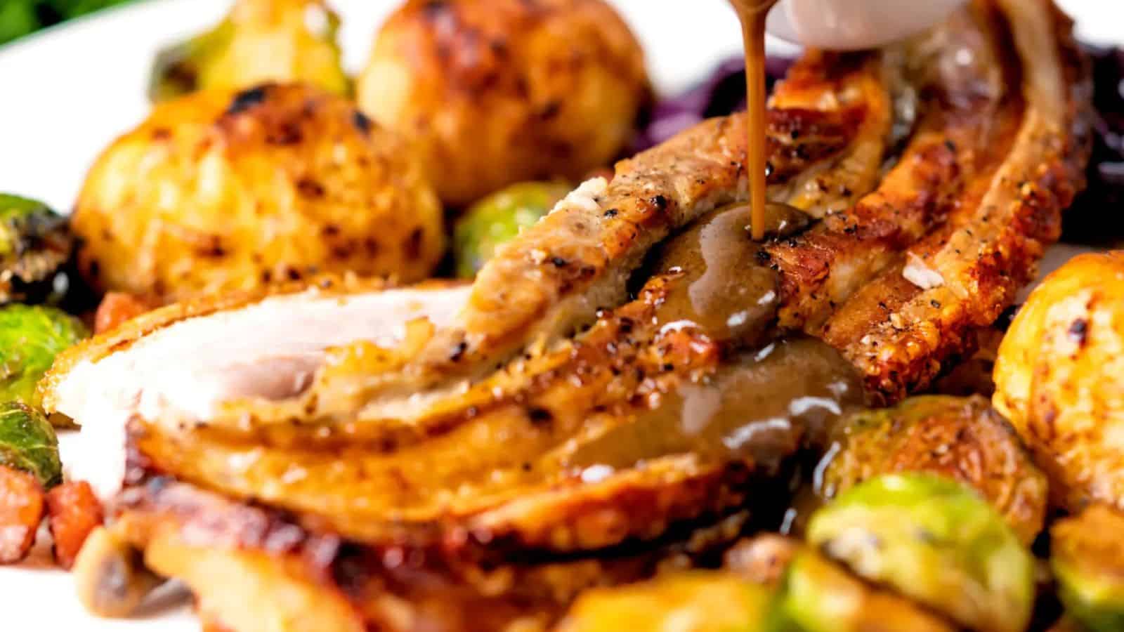 Slow Roast Pork Belly with Cider Gravy