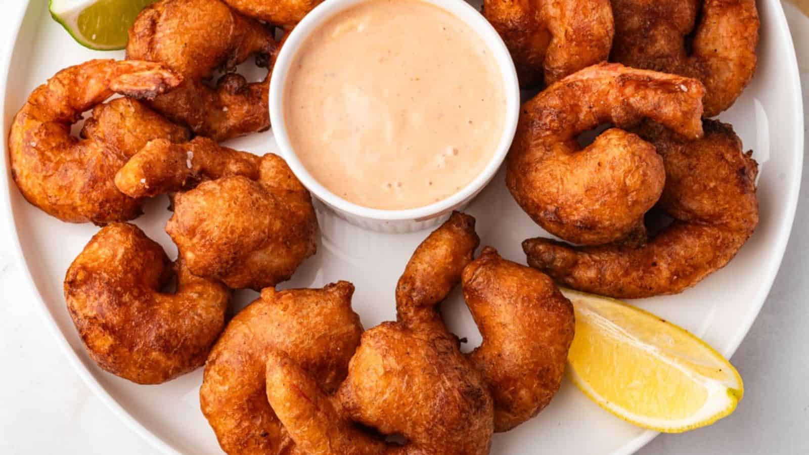 Beer Battered Shrimp with Chipotle Lime Dip