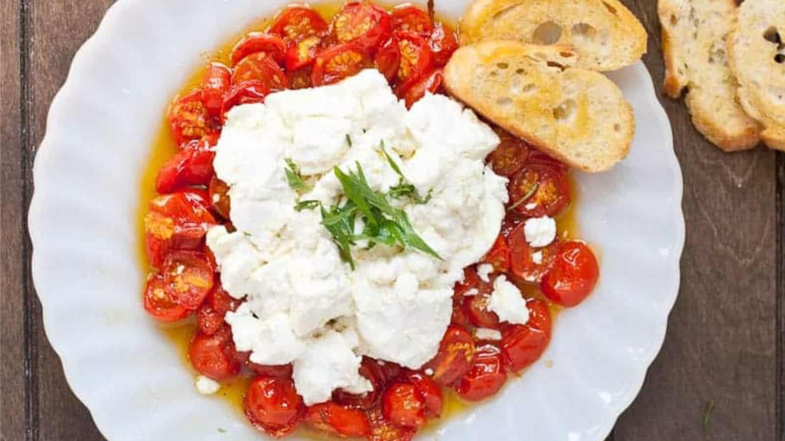 Roasted Tomatoes and Goat Cheese