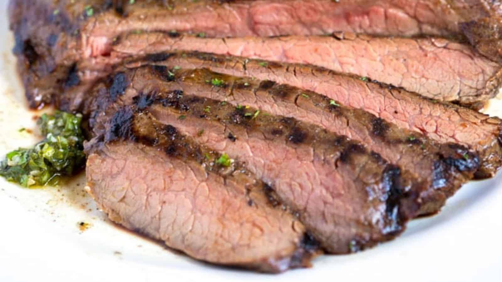 Korean Grilled Flank Steak with Asian Chimichurri