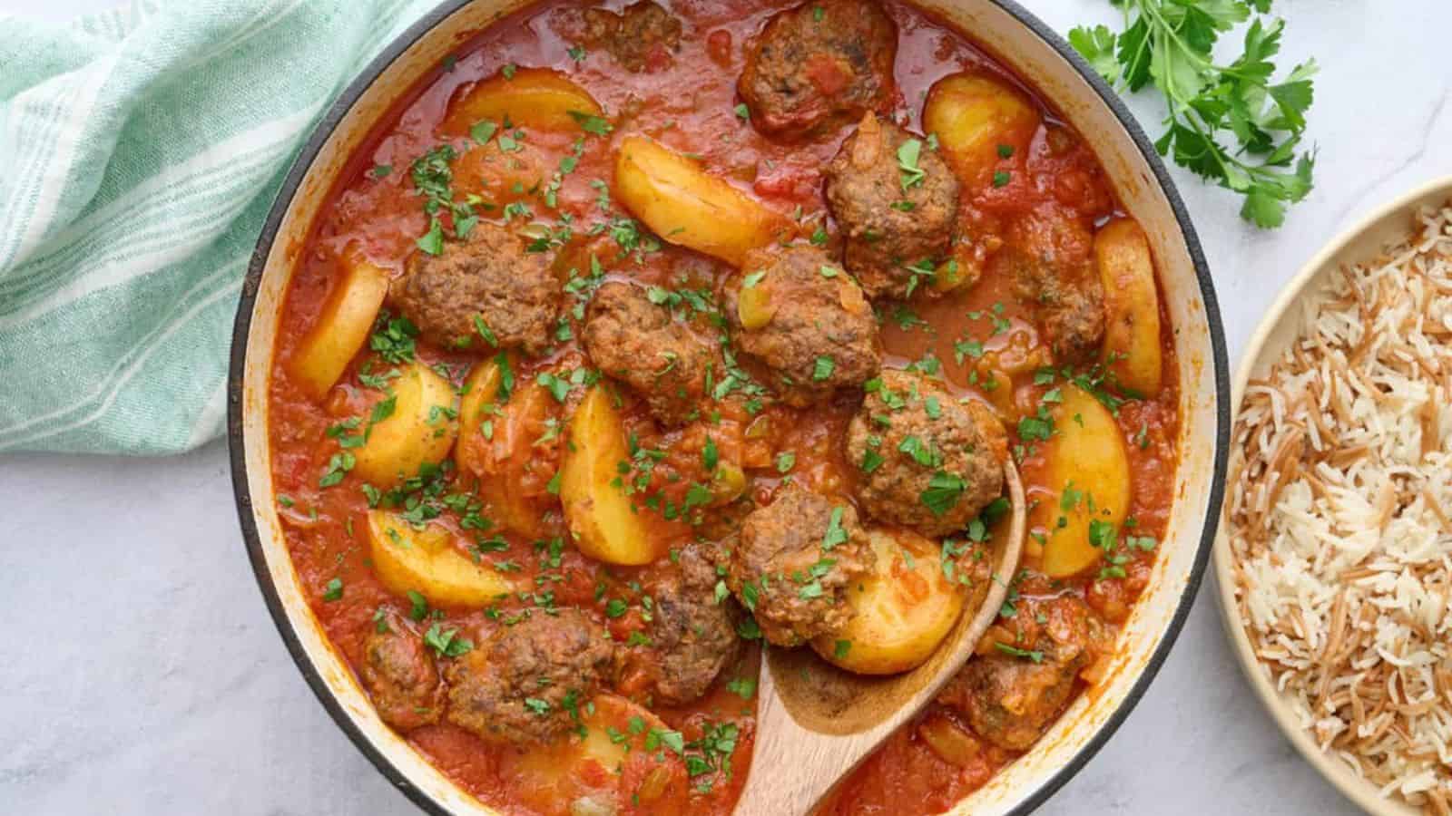 Kafta and Potato Stew