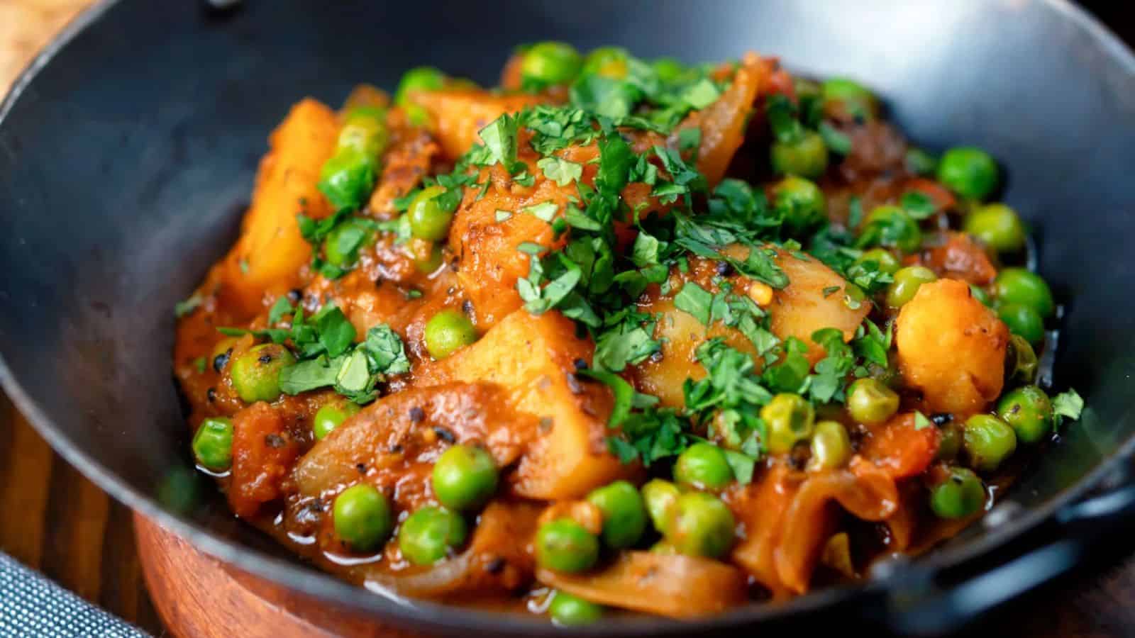 Aloo Matar Indian Pea and Potato Curry