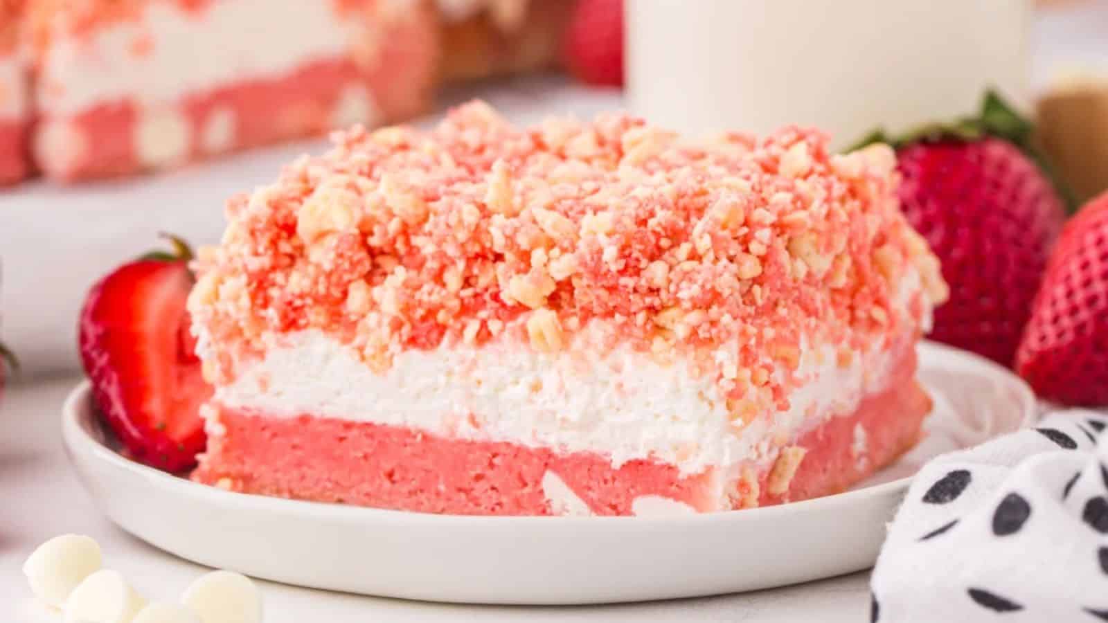 Strawberry Crunch Brownies