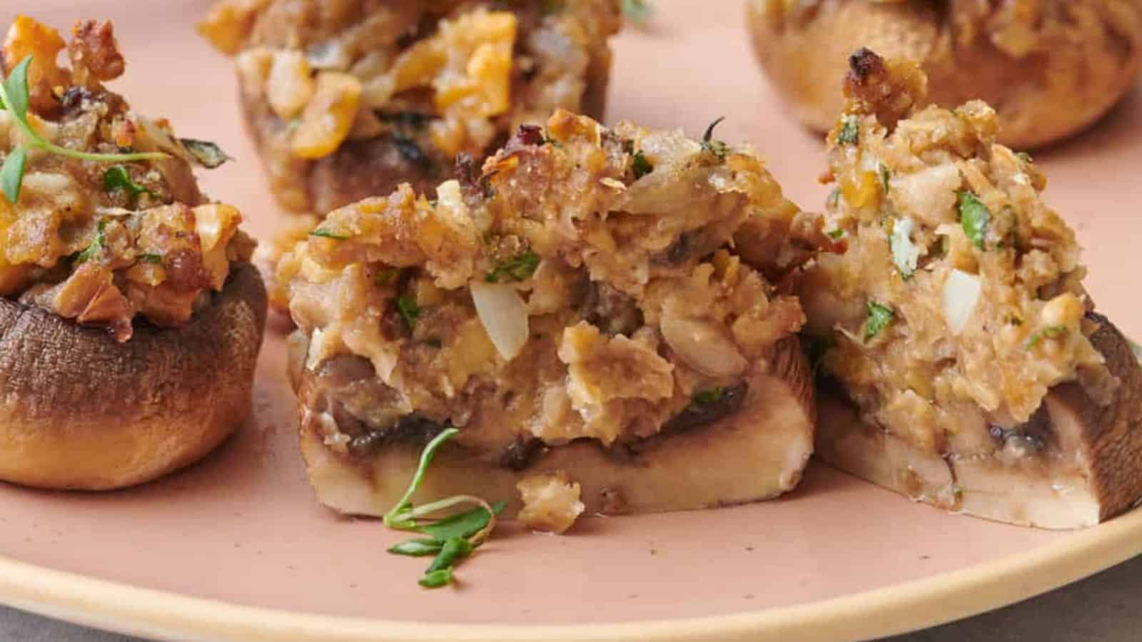 Vegetarian Stuffed Mushrooms